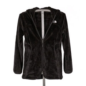 The North Face Women's Extra Soft High Pile Fleece Jacket SMALL Black Cozy Cabin